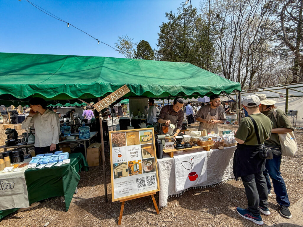那須の複合施設GOOD NEWSで開催されたコーヒーフェスティバルの様子|森の中で地元ロースターと出会える春の子連れおでかけイベント