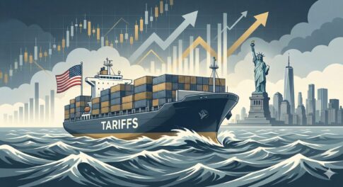 荒波を進む「関税」船と市場の変動
