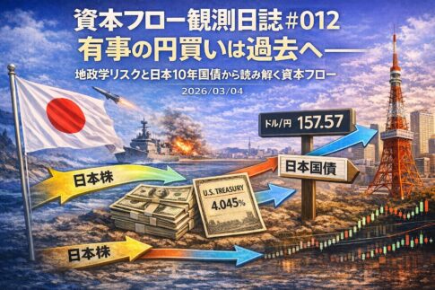地政学ショック → 資本の逃避先 → 日本の位置