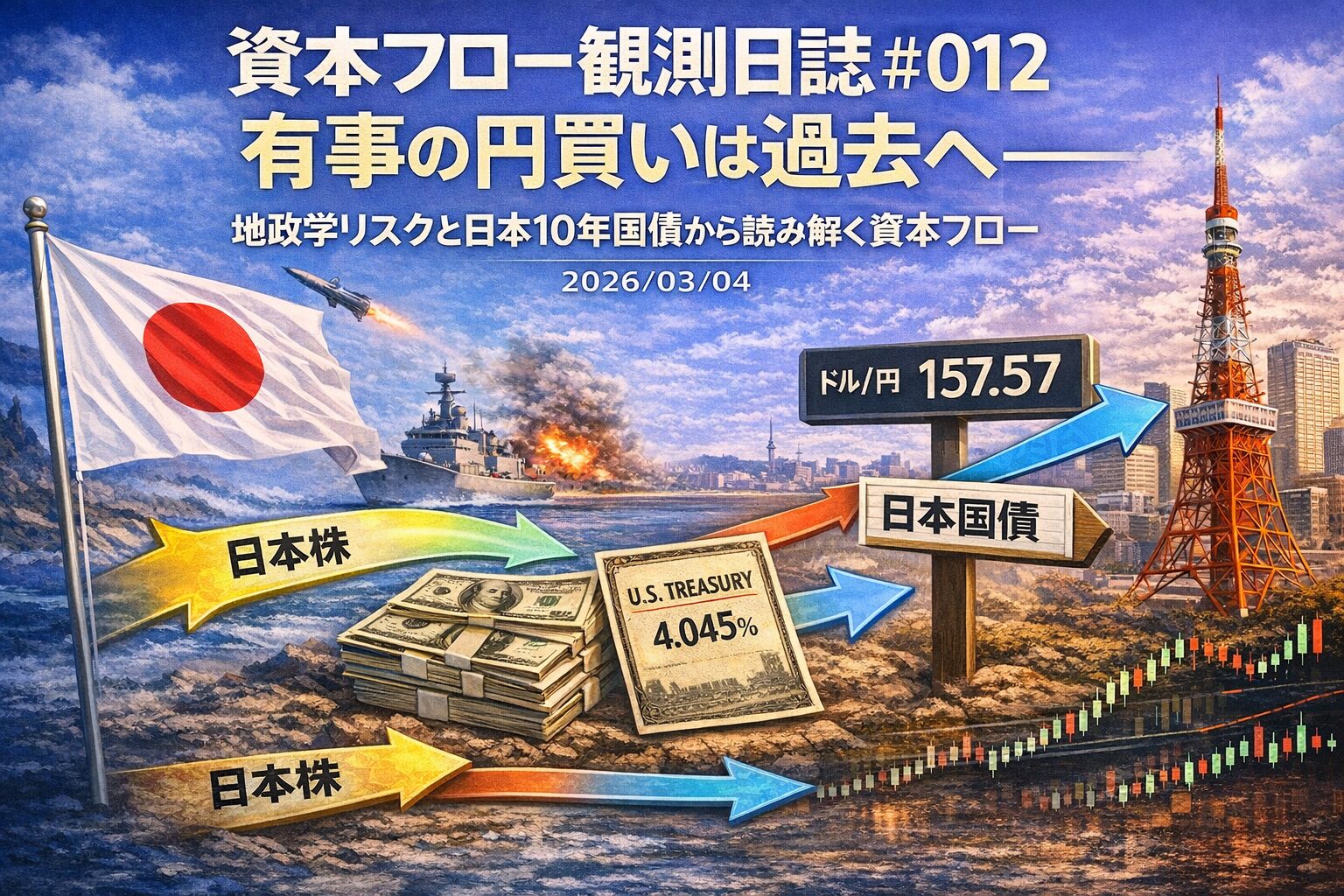 地政学ショック → 資本の逃避先 → 日本の位置