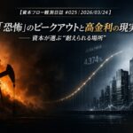 恐怖、金利、都会の選択