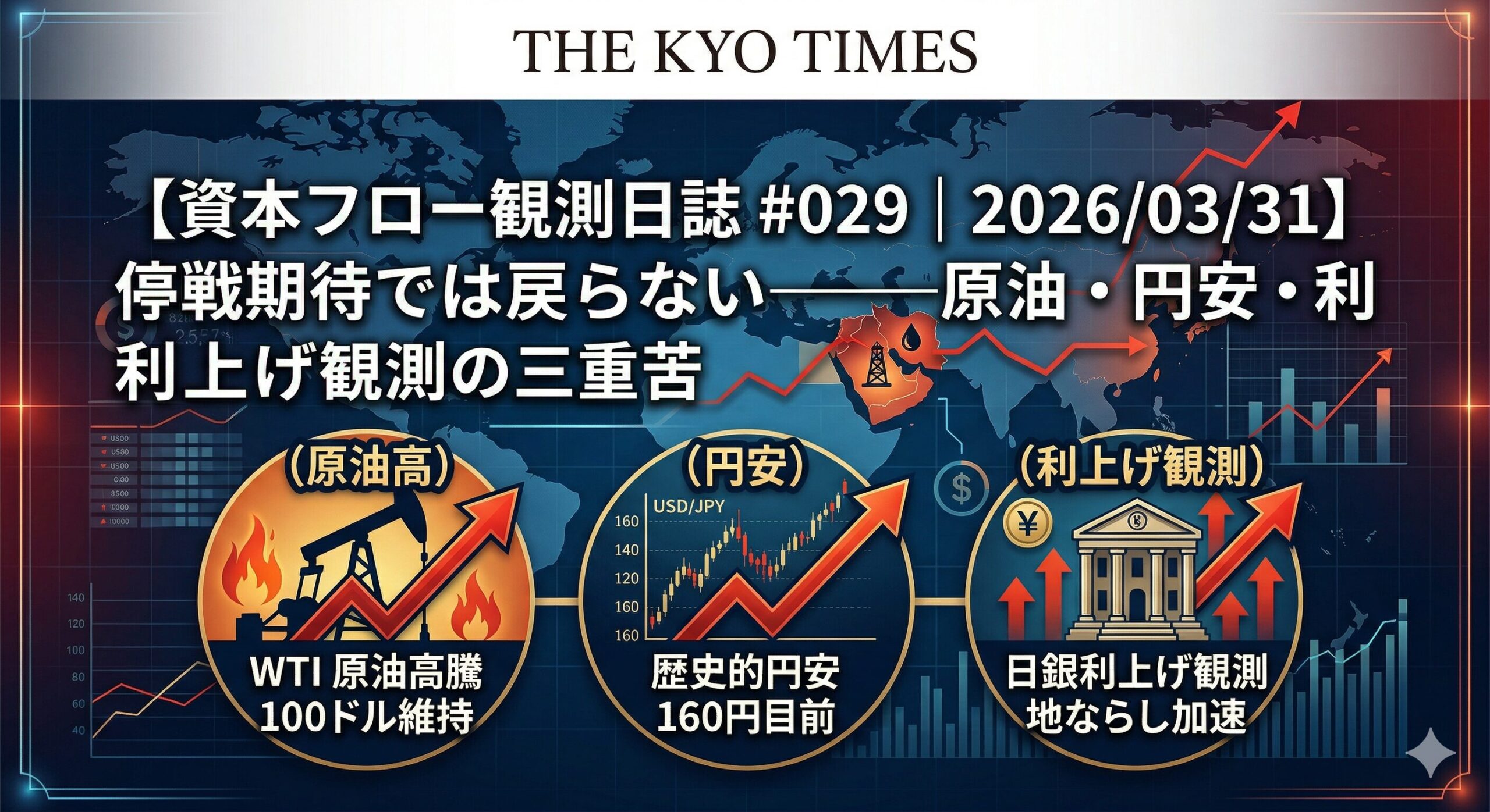 停戦期待では戻らない――原油・円安・利上げ観測の三重苦