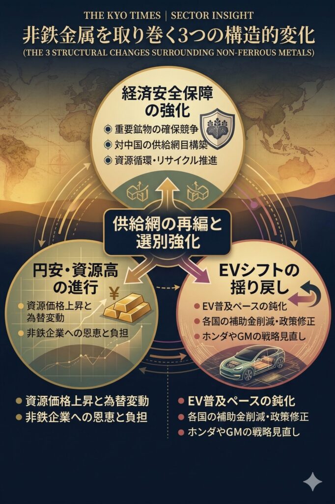 非鉄金属を取り巻く3つの変化