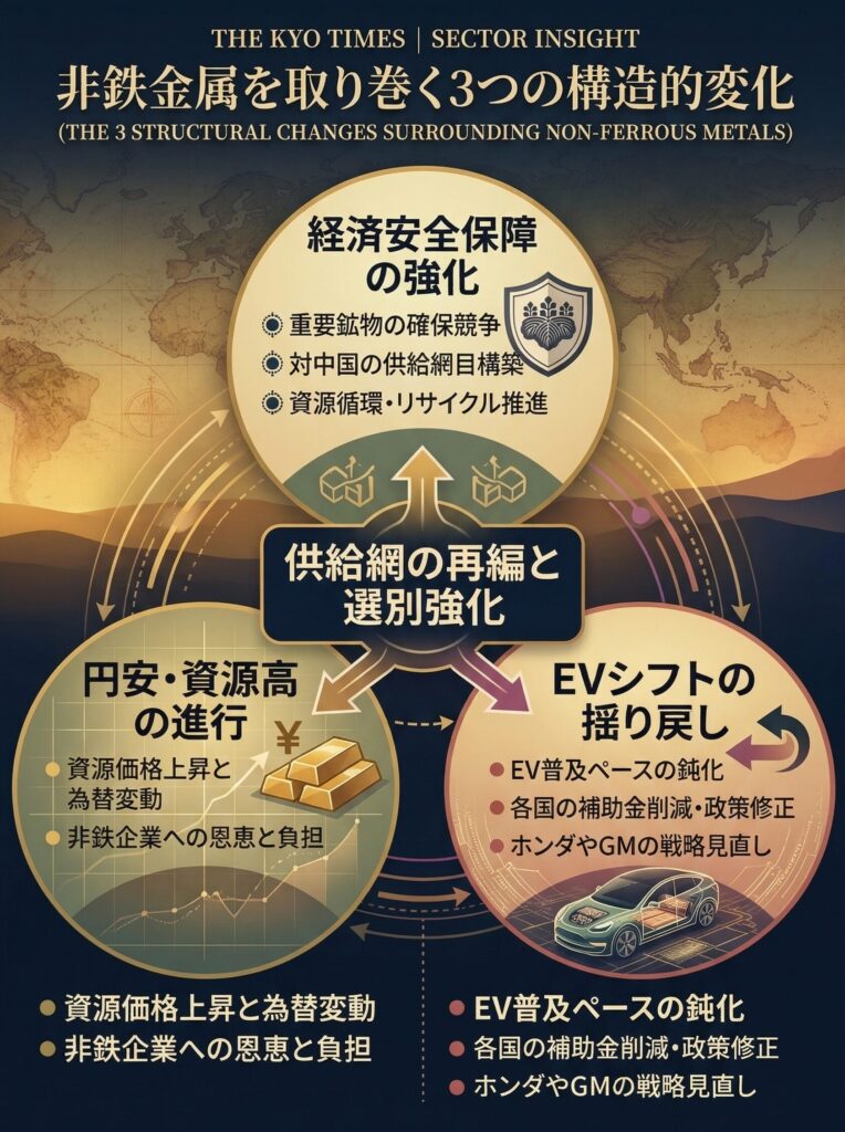 非鉄金属を取り巻く3つの変化