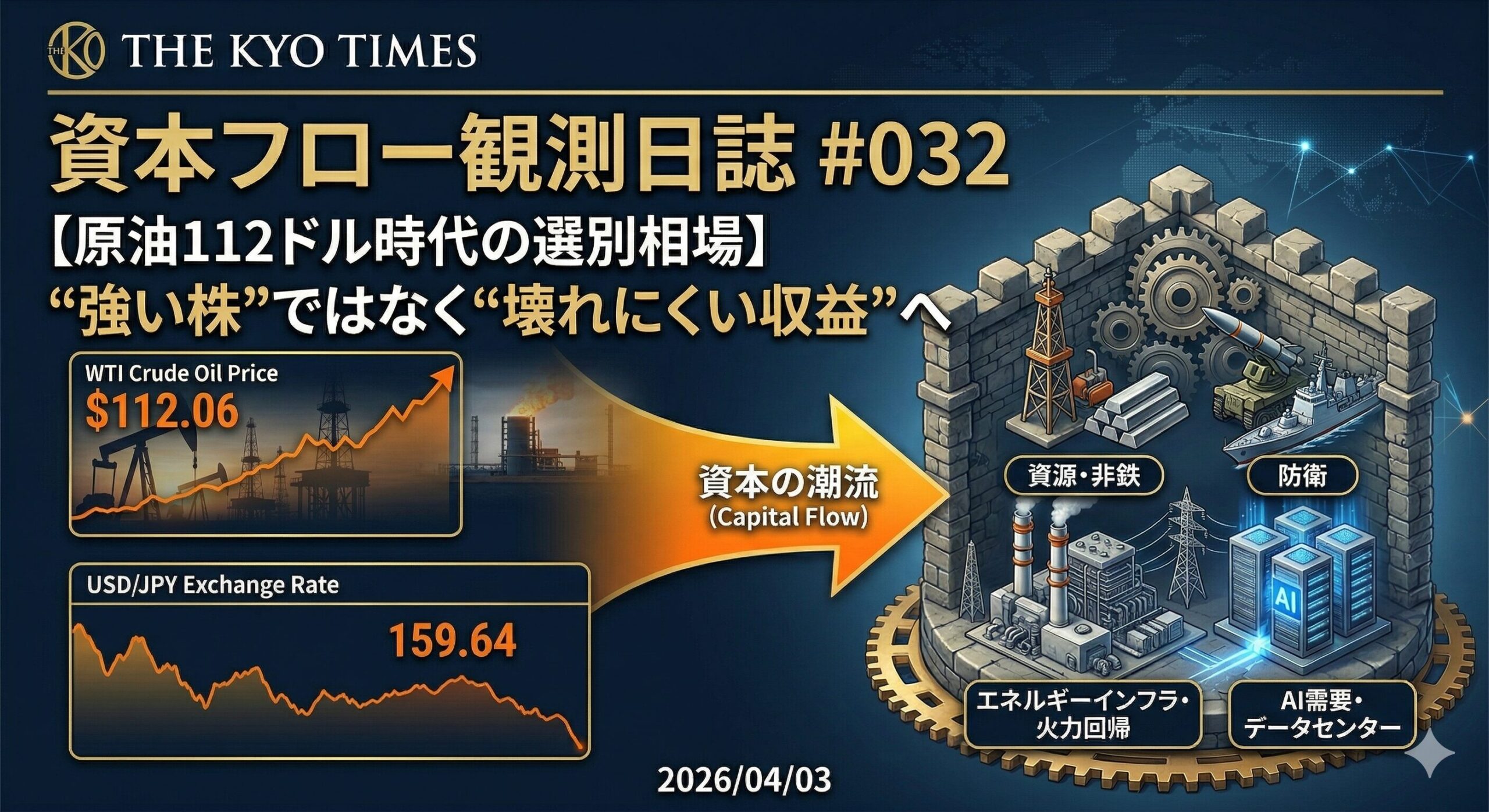 原油112ドルと壊れにくい収益（耐久性）