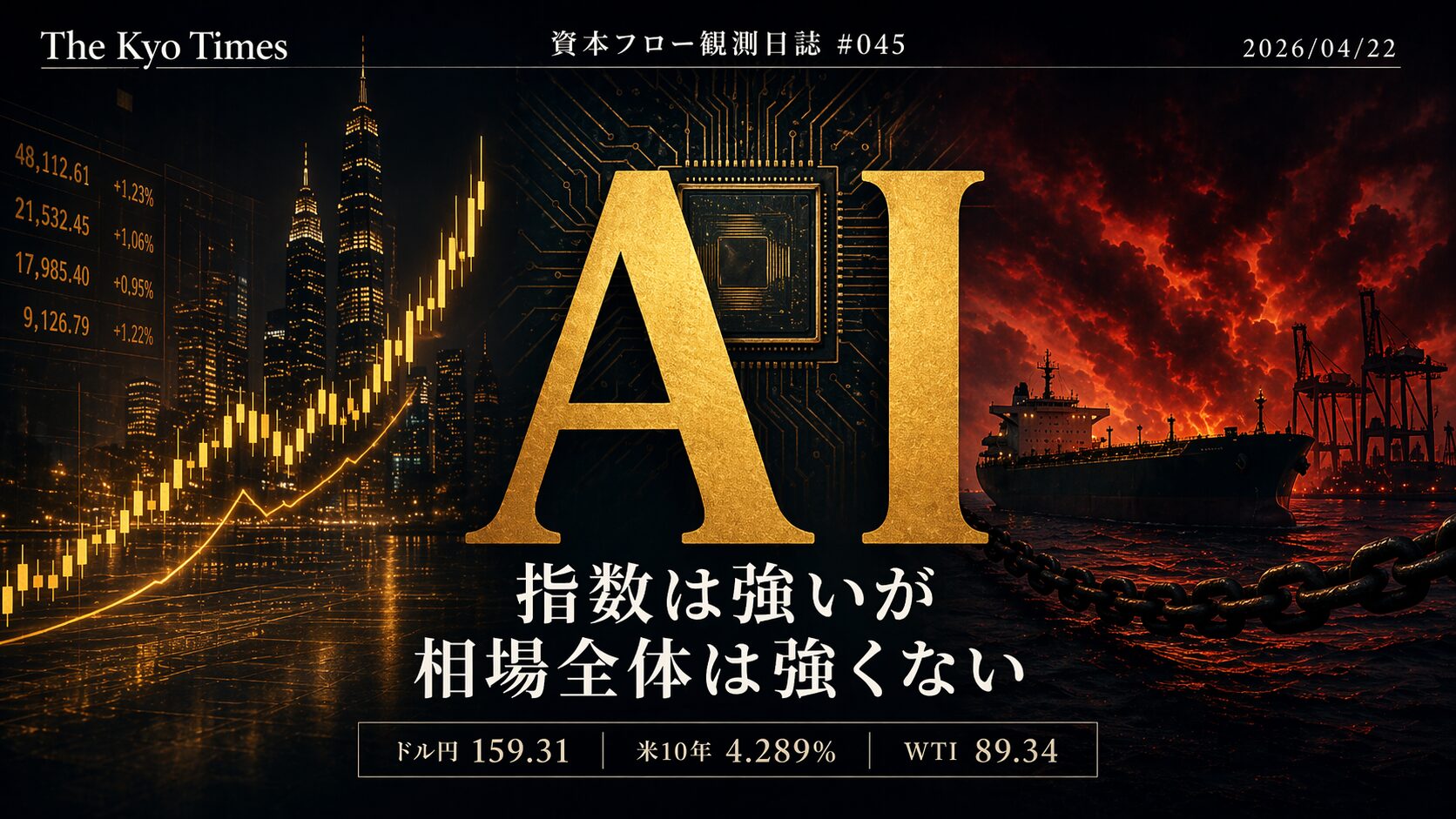 「AIだけが買われ、世界の不安は消えていない」という今日の相場のねじれ