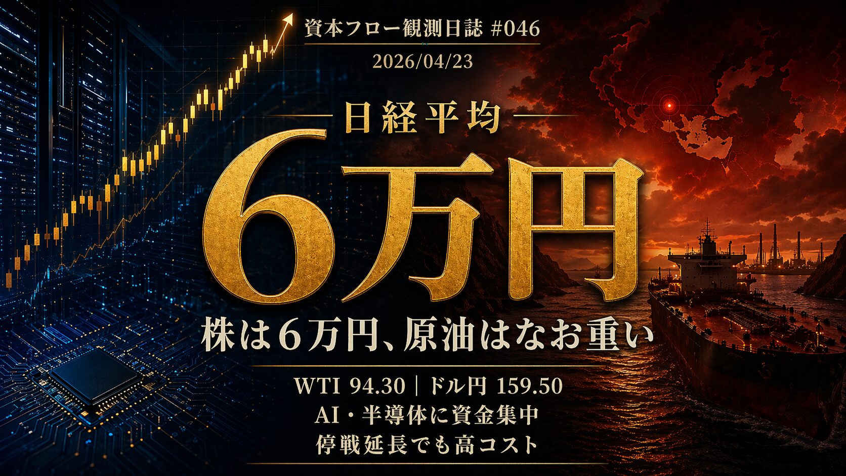 「日経平均6万円という熱狂」と「なお重い原油・地政学リスク」